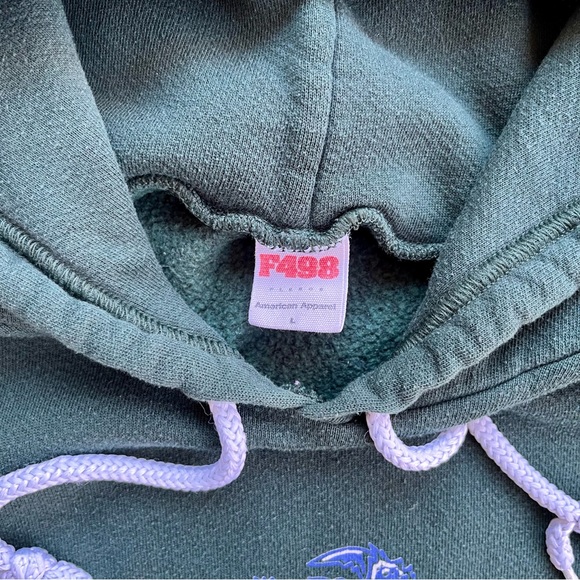 American Apparel Blue King Crab Hoodie F498 Large USA - Picture 3 of 5